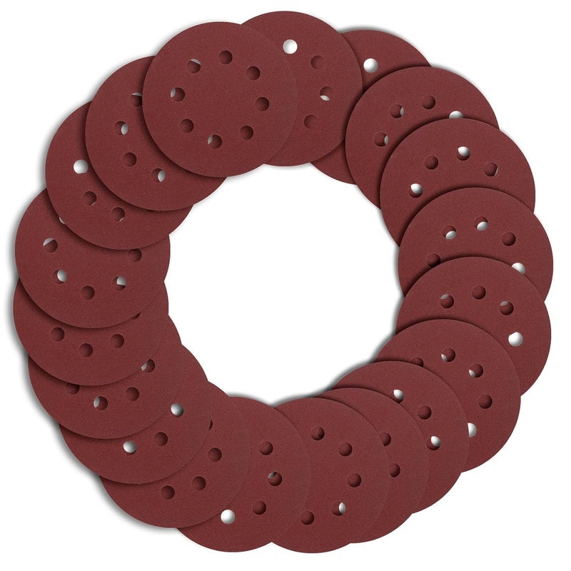 YNZDRWA 20 PCS 5 Inch Sanding Discs, 240 Grit Hook and Loop Sandpaper for Random Orbital Sander - Image 1